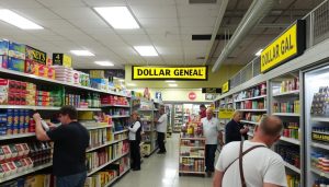 reponedor, mercancías, Dollar General, trabajo, inscripción